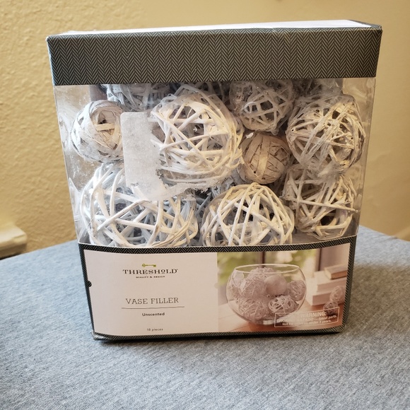 Threshold Accents Decorative Balls Jute Rope And Twig Vase